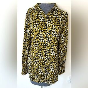 Topshop Abstract Print Button-Down Blouse – Size 6